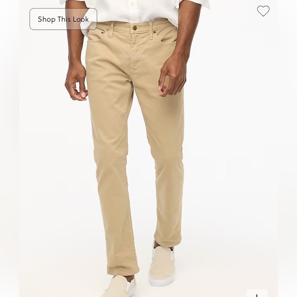 J crew dusty khaki Straight-fit garment-dyed five-pocket pant